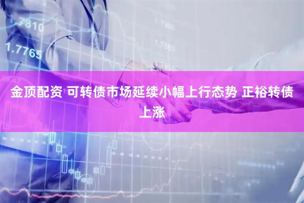 金顶配资 可转债市场延续小幅上行态势 正裕转债上涨