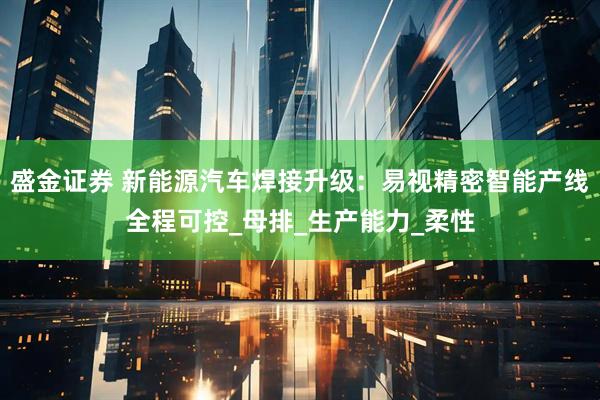 盛金证券 新能源汽车焊接升级：易视精密智能产线全程可控_母排_生产能力_柔性